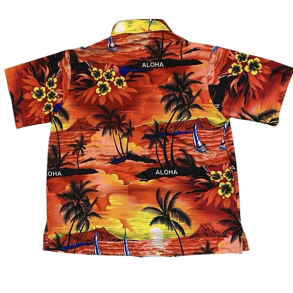 La La Leela Hawaiian Shirt Aloha 100% Terivoile Button Up Short Sleeve  Size S - Picture 4 of 11